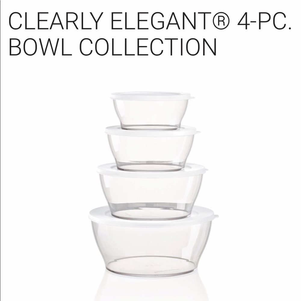 Tupperware Clearly Elegant Bowls